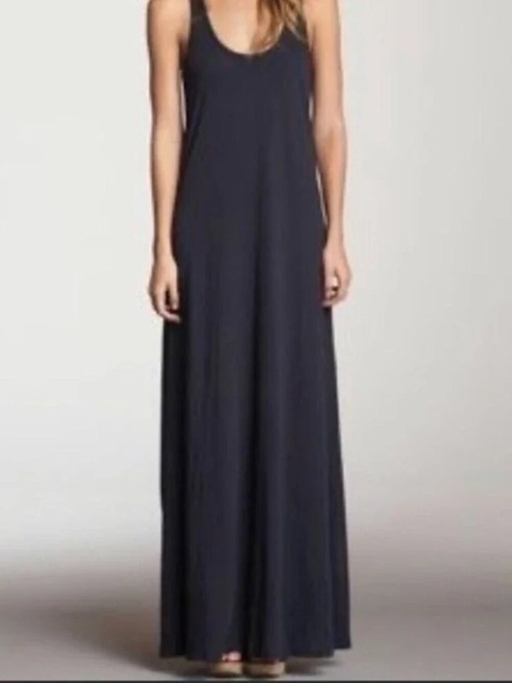 Velvet by Graham & Spencer Navy Racerback Maxi Dress Size Medium